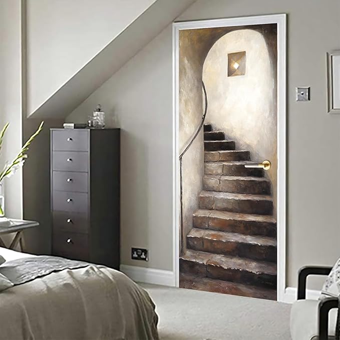 3D Door Stickers, Peel and Stick Vinyl Wallpaper, Self-Adhesive Mural Door Cover - Image 6