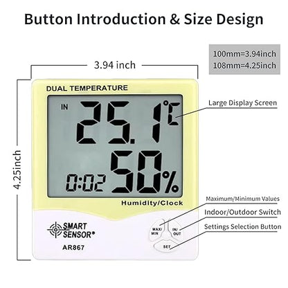 Digital Hygrometer Indoor Thermometer Room Temperature and Humidity Monitor - Image 4