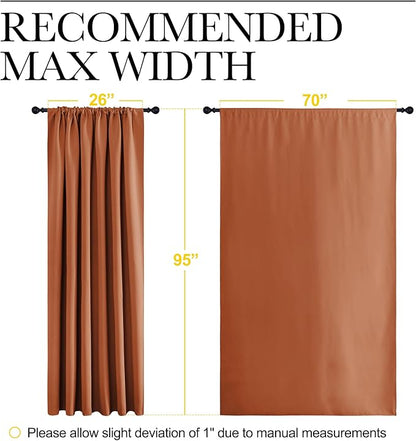 NICETOWN 2 Panels Blackout Curtains, Rod Pocket Thermal Insulated Drapess - Image 6