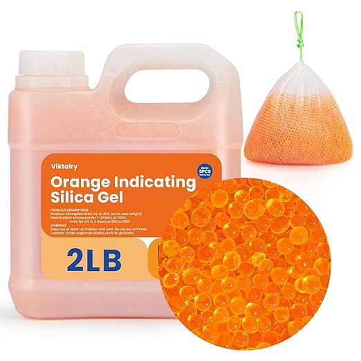 2LBS Desiccant Beads, Premium Color Indicating Silica Gel Beads Bulk, Industry by Viktairy
