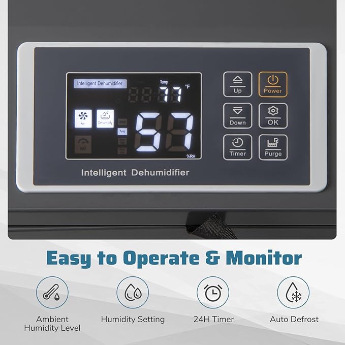 COSTWAY 154 Pints Commercial Dehumidifier - Image 4