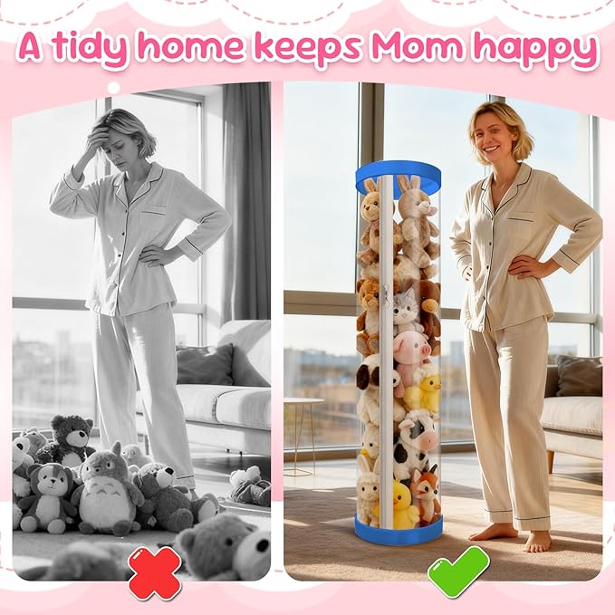 Upgraded Stuffed Animal Storage Tube, 47.24" Tall Stuff Animal Organizer - Image 2