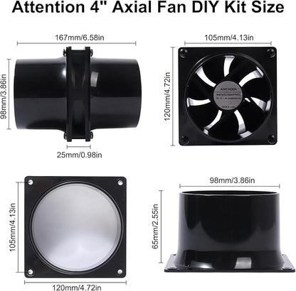4.72" 12V Exhaust Duct Fan Kits - Image 2