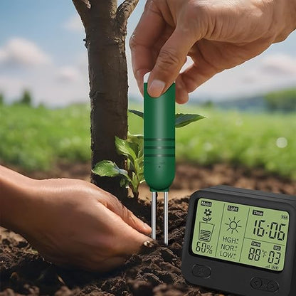 4-in-1 Wireless Soil Moisture Meter/Thermometer/Sunlight/Time, PH Paper - Image 7