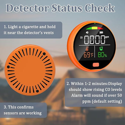 3 in 1 Carbon Monoxide Detectors Portable Co2 Detector - Image 9