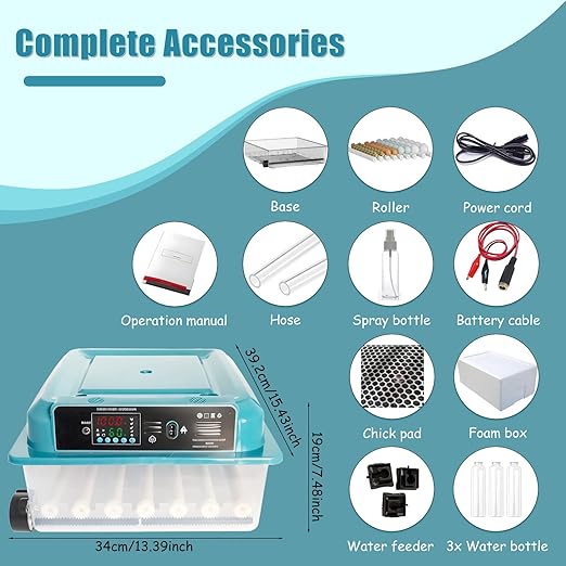 Incubators for Hatching Eggs, 36 Egg Incubator, Automatic Egg Turning, - Image 6