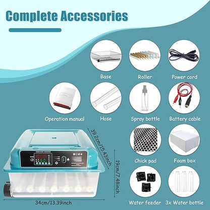 Incubators for Hatching Eggs, 36 Egg Incubator, Automatic Egg Turning, - Image 6