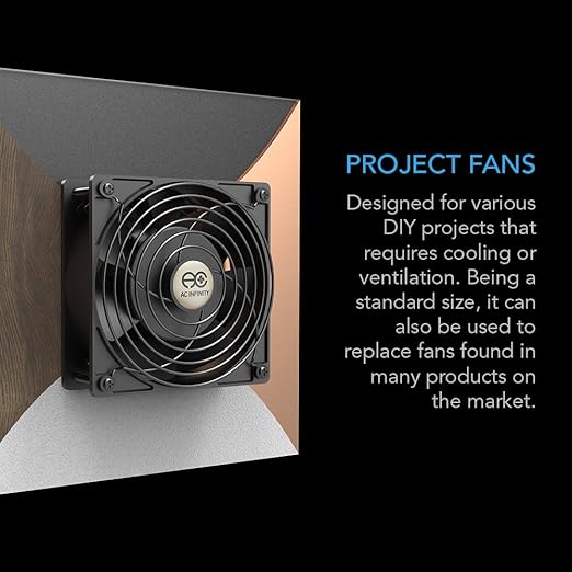 AC Infinity AXIAL 1225, Quiet Muffin Fan, 120V AC 120mm x 25mm Low Speed - Image 3