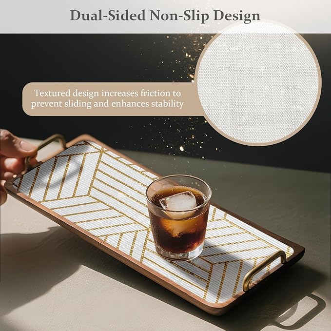 FINNEZ Drawer and Shelf Liner for Kitchen Cabinet Non Adhesive Non Slip 12in x - Image 2
