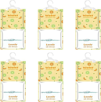 6 Pack Moisture Absorber Hanging Bags, Fragrance Free Humidity Packs, Hanging by NICOLEKAY