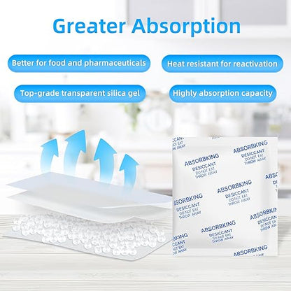 Desiccant Packs for Storage – 10 Gram 80 Packs Moisture Absorbers for Food - Image 2