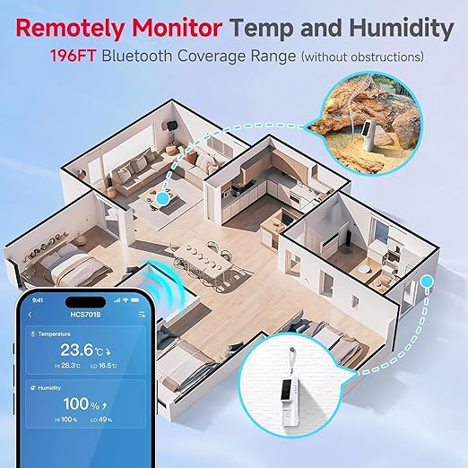 BaldrTherm Solar Bluetooth Thermometer & Humidity Monitor, Wireless Thermometer - Image 3