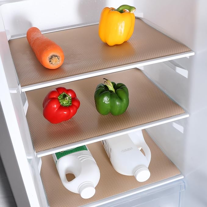 Beige Shelf Liners for Kitchen Cabinets Non Adhesive Drawer Liner for Bathroom - Image 3