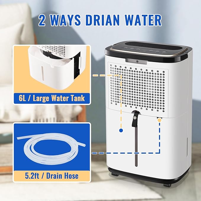WANAI 50 Pint Portable Dehumidifier - Image 4