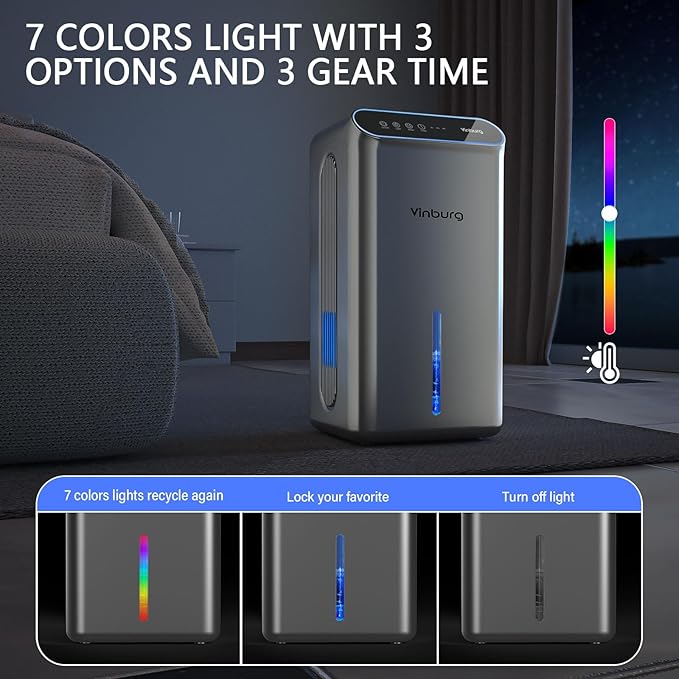 Dehumidifier for Basement Quiet Dehumidifiers for Home, Auto Shut-Off, Sleep - Image 6