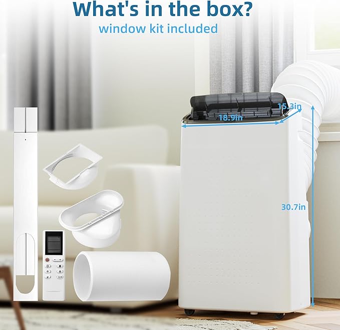 14, 000 BTU Portable Air Conditioner – 4-in-1 Cooling, Dehumidifier, Fan & - Image 6
