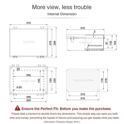 QILIPSU Waterproof Junction Box IP67 Outdoor Plastic Electrical Project - Image 6