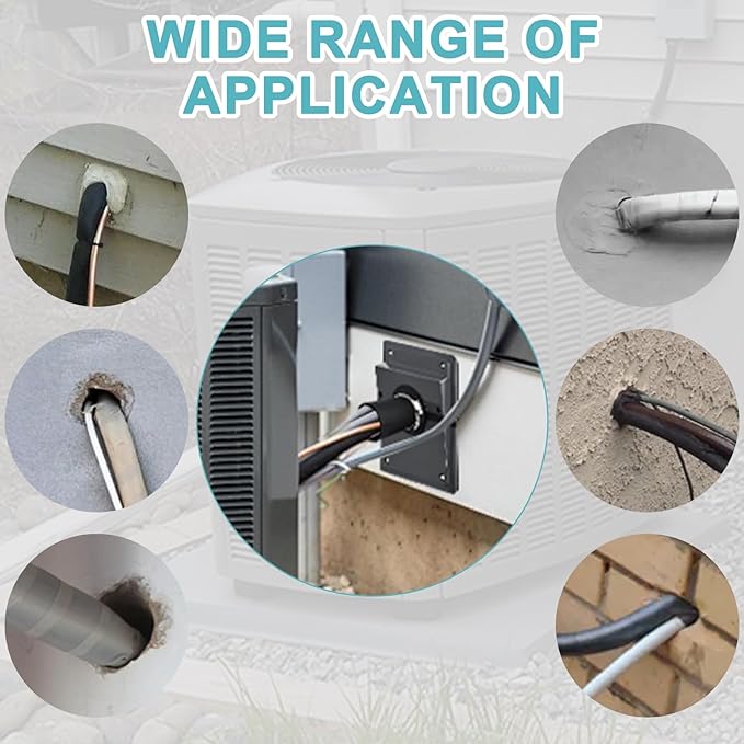 HVAC Wall Penetration and Duct Kit Cover, Split Air Conditioning Duct Kit Wall - Image 6