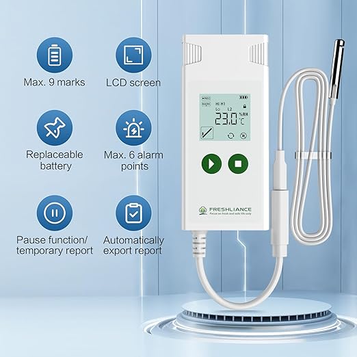 Freshliance Temperature Humidity Data Logger, Reusable Temperature Recorder - Image 6