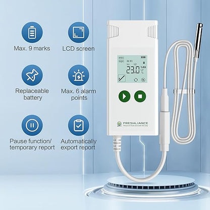 Freshliance Temperature Humidity Data Logger, Reusable Temperature Recorder - Image 6