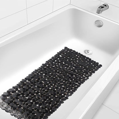 WELTRXE Non Slip Bathtub Mat 35 x 16 Inches Pebbles Shower Mats - Image 7