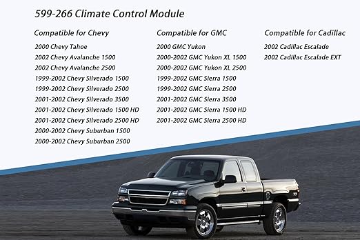 599-266 Front HVAC Climate Control Module Panel is Compatible - Image 2