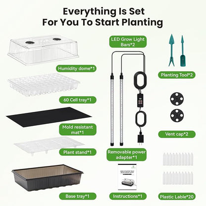 Seed Starter Tray with Grow Light - Image 7