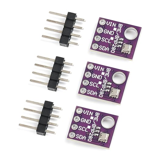 3PCS BME280 5V Sensor Module Atmospheric Pressure Temperature Humidity Sensors by Qoroos