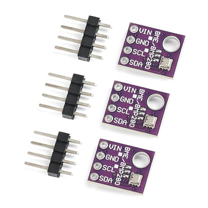 3PCS BME280 5V Sensor Module Atmospheric Pressure Temperature Humidity Sensors by Qoroos