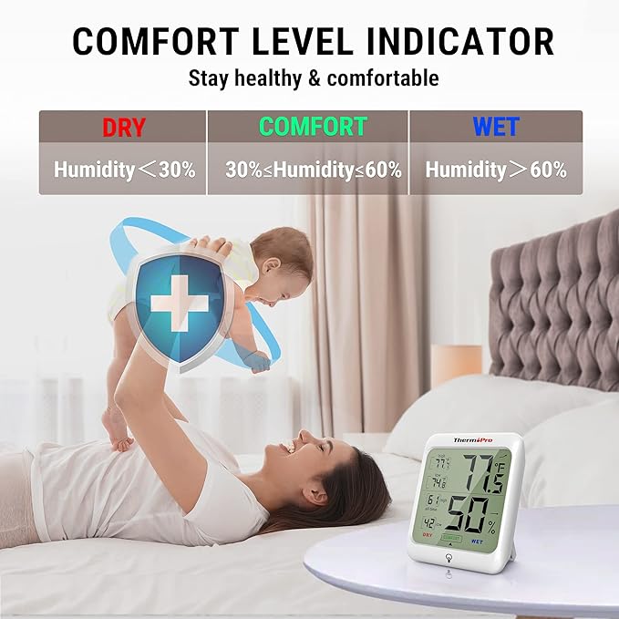ThermoPro TP53 Digital Hygrometer Indoor Thermometer - Image 3