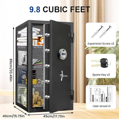 9.8 Cub Extra Large Biometric Waterproof Fireproof Safe - Image 5