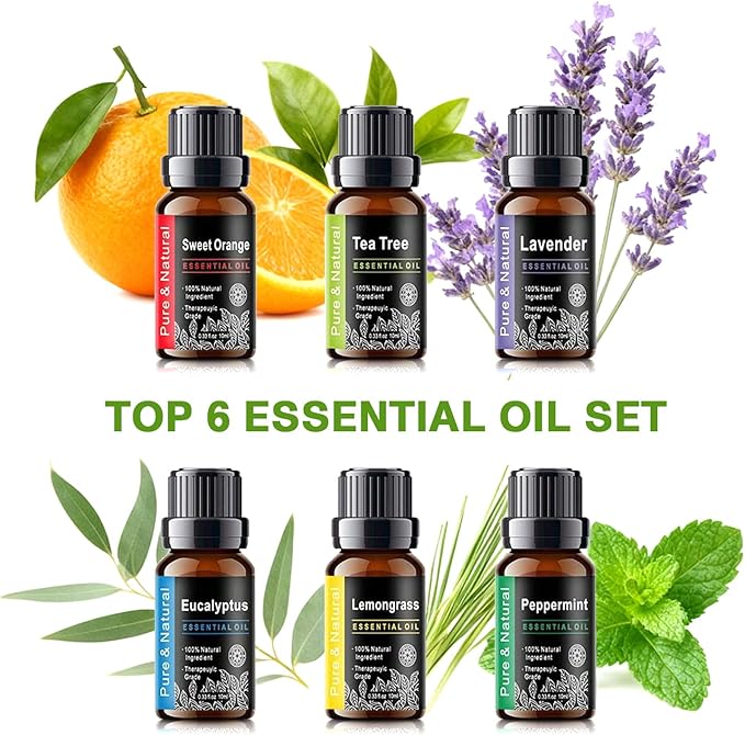 550ml Large Capacity Essential Oil Diffuser 6 Essentil Oil Set Aromatherapy - Image 7