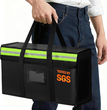 Large Fireproof Document Bags 15x12x6in, Fireproof Document Box by Amerbro