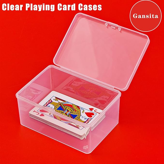4Pcs Clear Playing Deck Card Storage Box Plastic Card Boxes Playing Card Boxs - Image 4