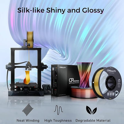 Creality Silk PLA Multicolor Filament, 3D Printer Filament 1.75mm, Glossy & - Image 2