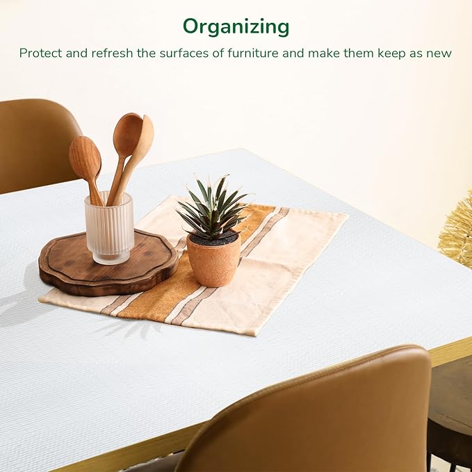 Practical White Shelf Liners for Kitchen Cabinets 12" x20FT, Non-Adhesive - Image 7