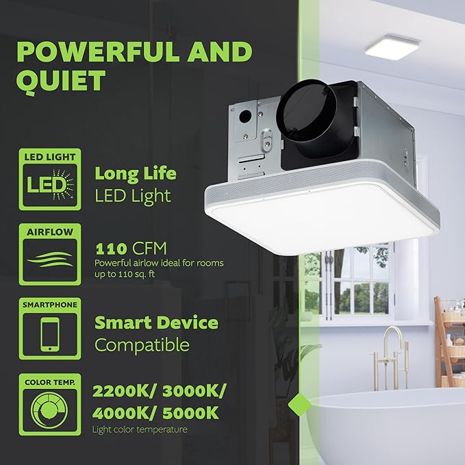 Homewerks 7148-01-AX Smart Bathroom Fan - Image 6