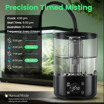 Reptile Humidifier Fogger for Terrariums, Timer Function, 1 Gallon, Adjustable - Image 3