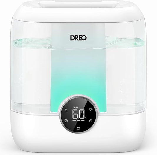 DREO 6L Top Fill Humidifiers for Bedroom, 60H Runtime 28 dB Quiet Supersized by DREO