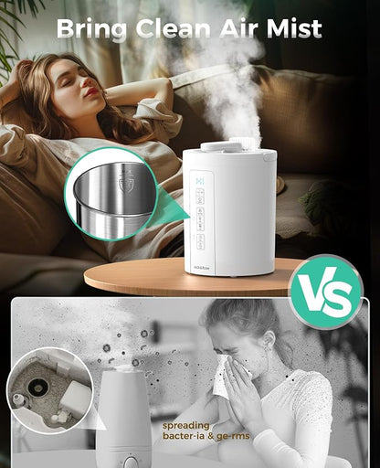 3L Stainless Steel Humidifier for Bedroom, Warm Mist Humidifiers Easy Clean - Image 4