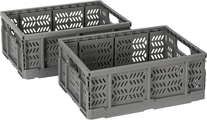 Heavy Duty Plastic Milk Crates for Storage, Collapsible Storage Basket - Image 8