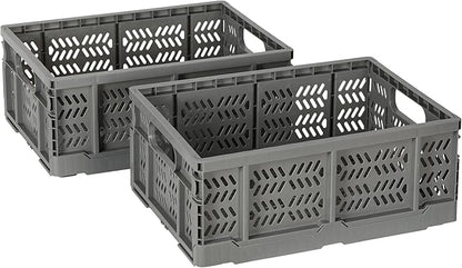 Heavy Duty Plastic Milk Crates for Storage, Collapsible Storage Basket - Image 8