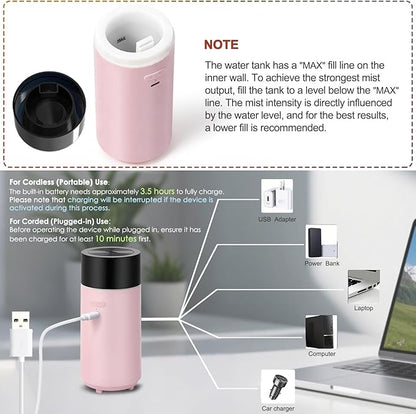 HODEMI Cordless Diffuser for Essential Oil, Portable Cool Mist Aromatherapy Car - Image 7