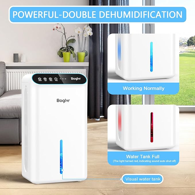 Dehumidifier for Home, 85 OZ Water Tank, Small Dehumidifiers for Bathroom - Image 5