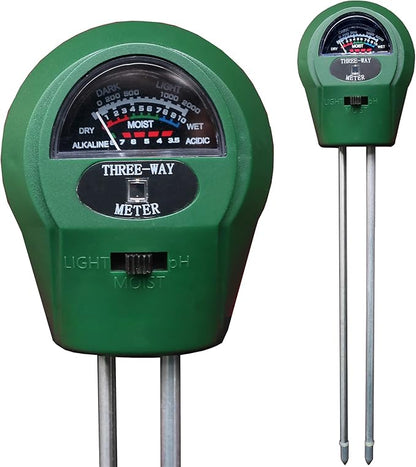 3-in-1 Soil Tester. Soil pH Meter + Moisture Meter +Light Tool by Divolightgroup