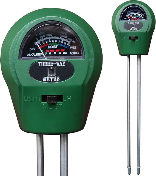 3-in-1 Soil Tester. Soil pH Meter + Moisture Meter +Light Tool by Divolightgroup