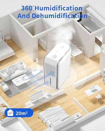 3 in 1 Dehumidifier, Humidifier & Air Filtration & aroma diffuser combo - 39Oz - Image 2
