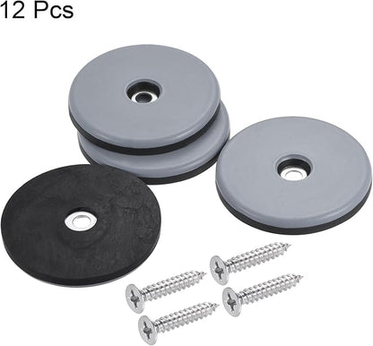 uxcell 50mm Furniture Feet Slider Glides Screw-in Chair Leg Protector Pads PTFE - Image 3