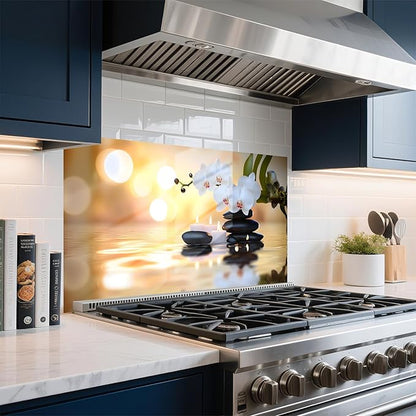 NYZE Kitchen Backsplash Stickers Waterproof Stove Backsplash Protector - Image 3