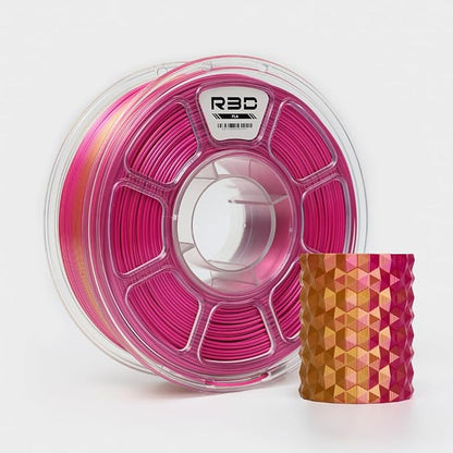 R3D Dual Color Silk PLA Filament, Co-Extrusion 3D Printer Filament 1.75mm by R3D